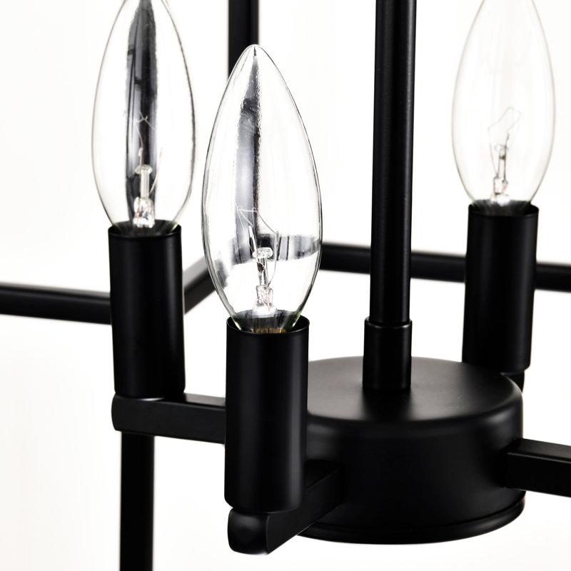 Lanterne industrielle en métal noir mat avec luminaire suspendu réglable pour la salle à manger, le couloir, le vestibule et le vestibule