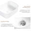 Lavabo vasque de salle de bain rectangulaire en céramique blanc laiteux au-dessus du comptoir, texture mate pour un look haut de gamme, facile à nettoyer et à entretenir, 15,8 de profondeur, 11,66 de largeur, 5,48 de hauteur, 17,28 lb de poids américain