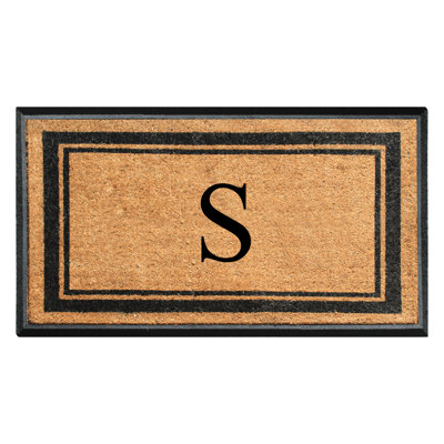 Butters 30" W x 48" L Monogrammed Coir Door Mat