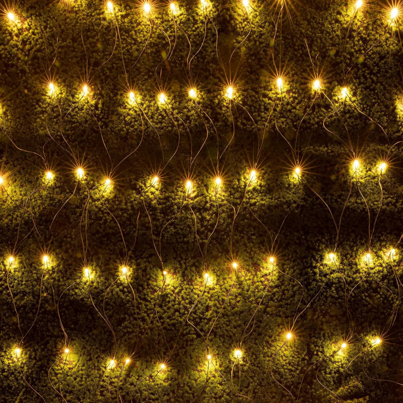 Guirlande de Noël guirlande lumineuse à 8 modes d'éclairage pour l'extérieur, Jaune, 321" / 360