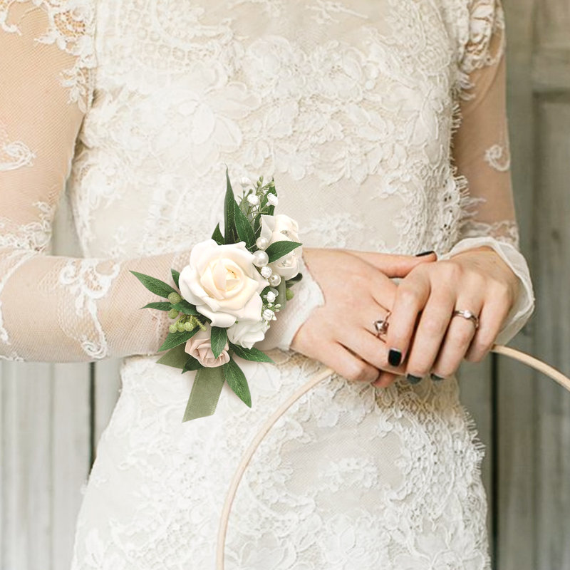 2 pièces fleurs de mariage, fleurs artificielles