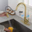 Robinet de cuisine tactile avec douchette extractible-125363759
