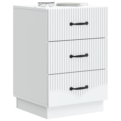 43cm W Engineered Wood Bedside Table