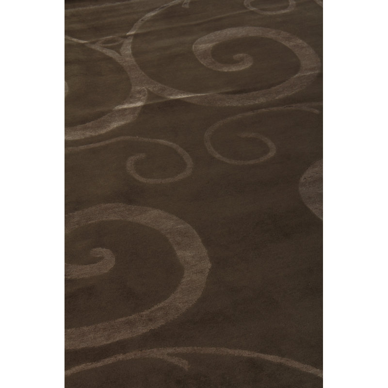 Super Tibetan Abstract Area Rug in Taupe/Beige, Rectangle 9' x 12'