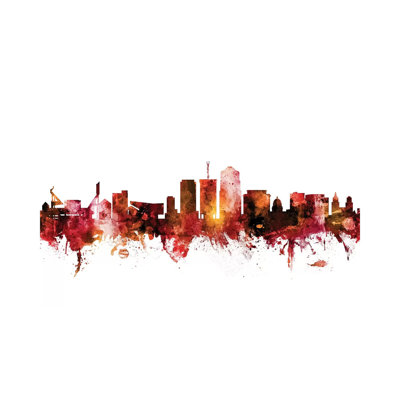 Tucson, Arizona Skyline by Michael Tompsett - 1 Piece Wrapped Canvas Wall Art