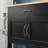 Kitchen Cart on Wheels Small Kitchen Island with Storage Wine Rack Black Rolling Cart-1701941915-1701941918