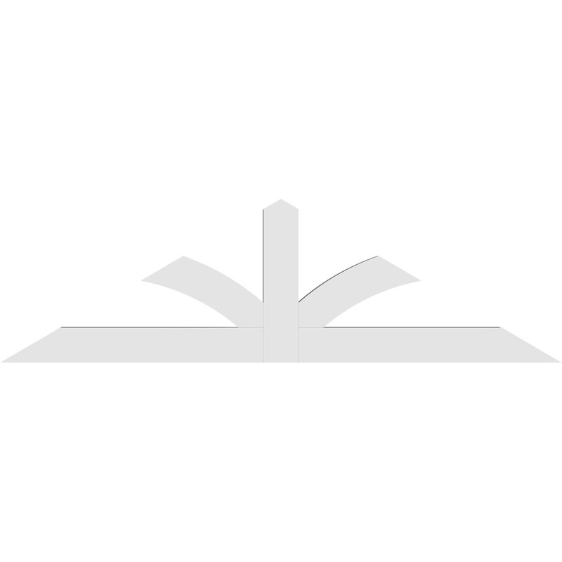 Support pour pignon en PVC de qualité architecturale Richland, H 28 po x l 96 po (pas: 7/12), P 4 po x F 6 po