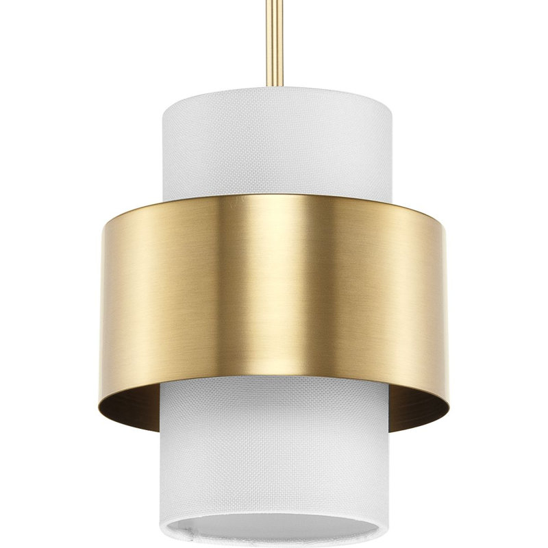 Luminaire suspendu cylindrique à 1 lumière Wathen, Bronze brossé