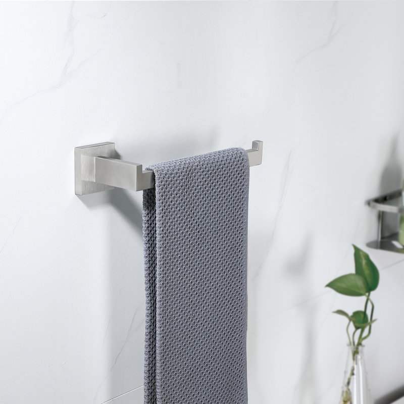 Porte-serviettes mural en acier inoxydable, Nickel brossé