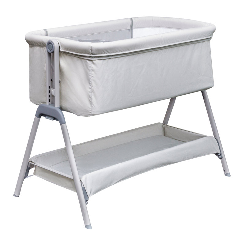 Snoozie Cot Bed, Light Grey
