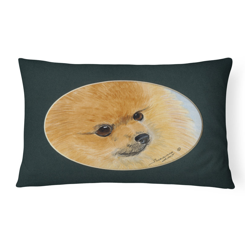 Pomeranian Outdoor Reversible Throw Pillow