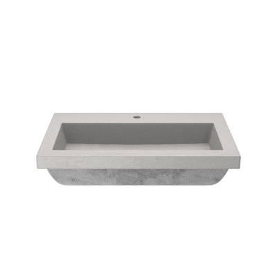 Trough Handmade Rectangular Drop-In Bathroom Sink
