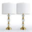 Lampe de table en cristal 25,5 po Morkus avec lumière à 3 intensités et ports USB Type-C-1829060187