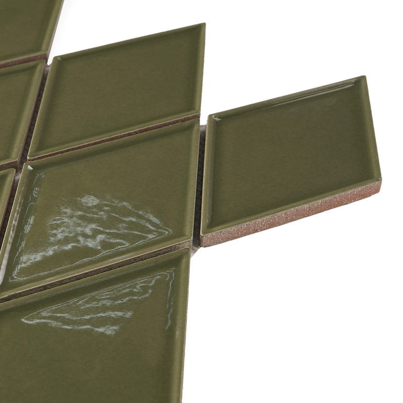 Carrelage 2,35 "x 3", Vert