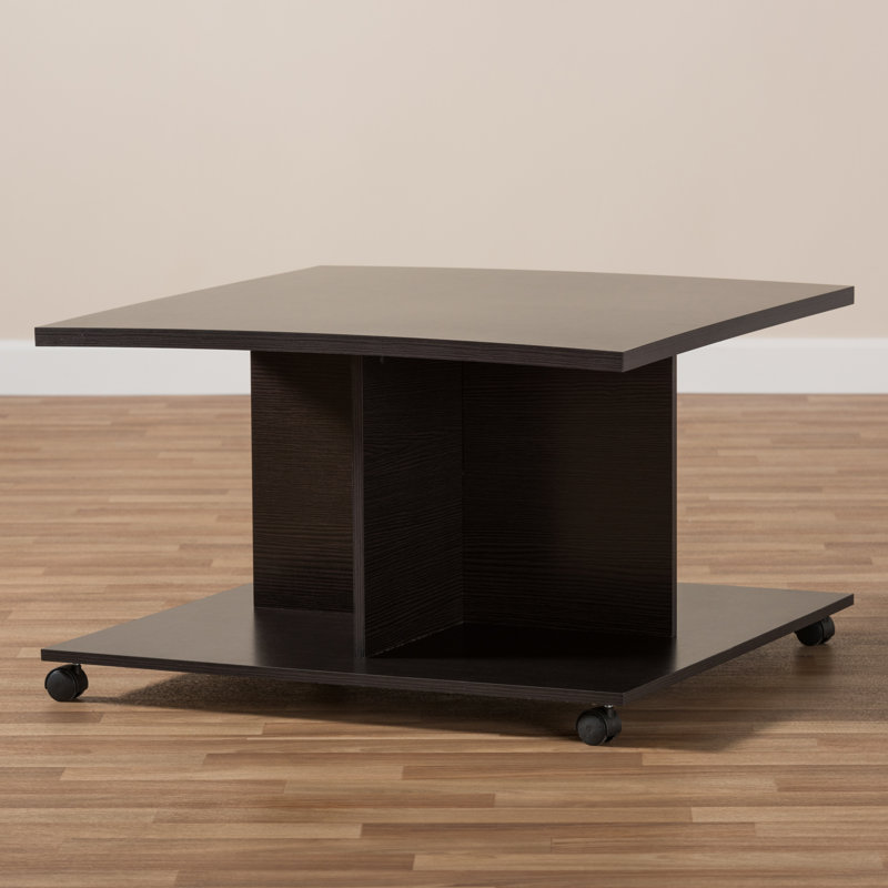 Wheel Coffee Table with Storage