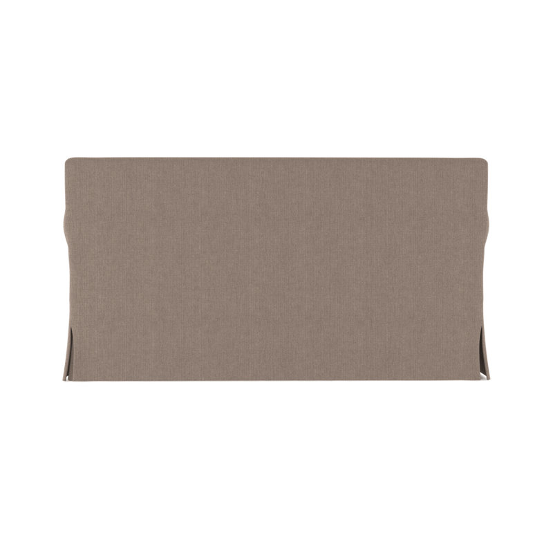 Ludlow Rolled-Arm Skirted Loveseat, Box Weave Linen Pumice, 34" H x 60" W x 38" D, Weathered