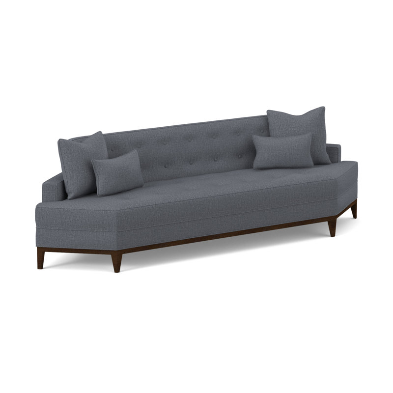 Perspective Sofa, American Walnut, Elise Harbor 100% Polyester