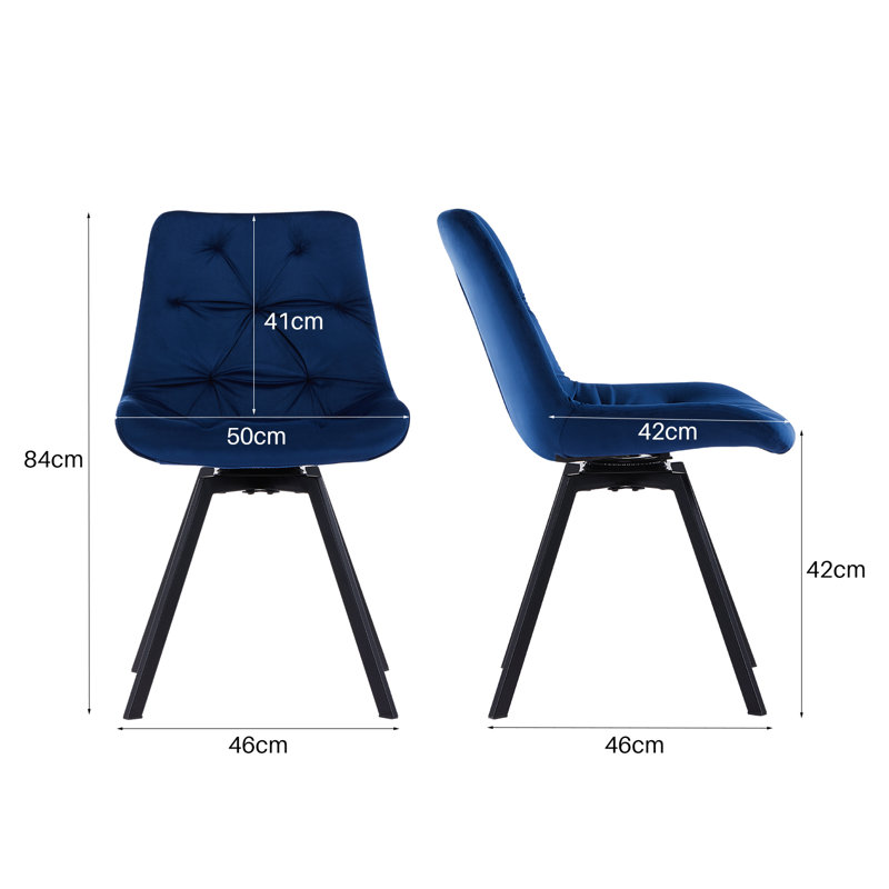Anginette Side Chair Set, Blue, 4