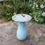 Bain d'oiseaux en céramique l 16,3 po, bain de jardin décoratif oiseaux, bleu poudre rétro-115818073-70875319