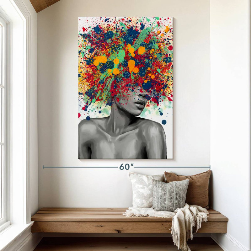 Leisha Afro Pop I, 51" H x 34" W