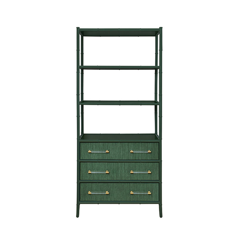 Flynn Etagere Bookcase, Green