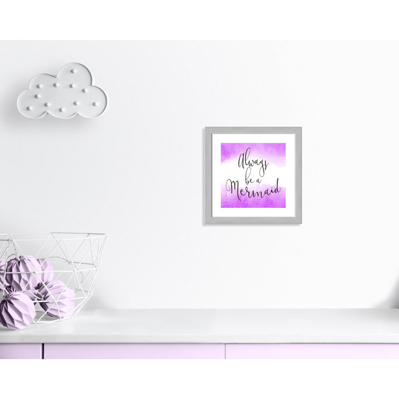 Toujours être un sirène 2, H 18 po x l 18 po x P 0,63 po, Encadré plat argent