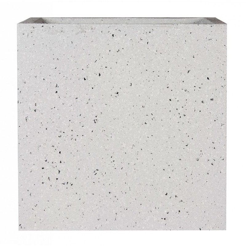Planter Box, 25 cm H x 25 cm W x 25 cm D, Marble Grey