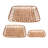 Set Of 3 Brown Rectangular Lattice Tobacco Table Top Baskets-50826588