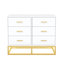 Commodes décoratives avec 6 tiroirs et pieds en métal-184652385