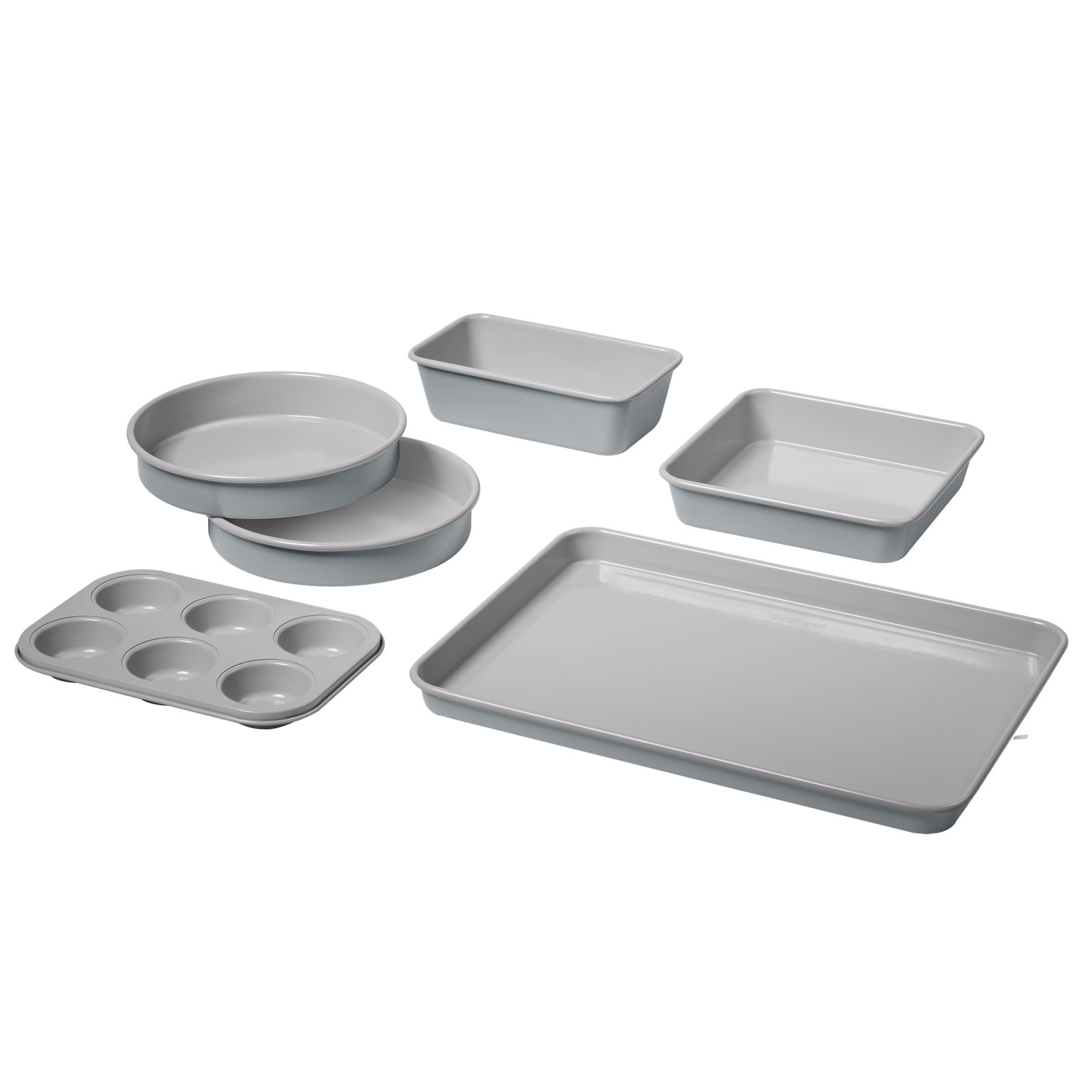 Cuisinart 6-Piece Ceramic Nonstick Bakeware Set, Gray