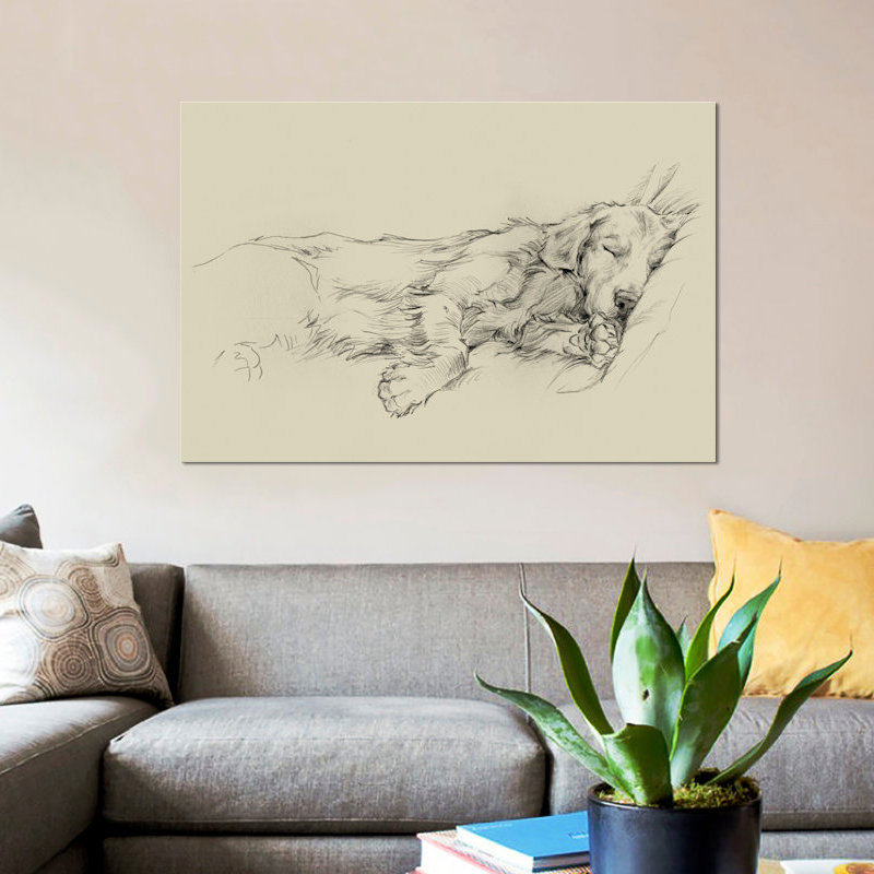 «Dog Days III», impression sur toile, H 26 po x l 40 po x p 1,5 po, Toile tendue
