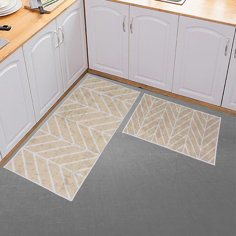 Tapis de cuisine antidérapant Jenry, Fascino-beige