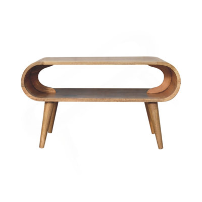 Wood Open Oak-Ish Coffee Table, Nordic Legs