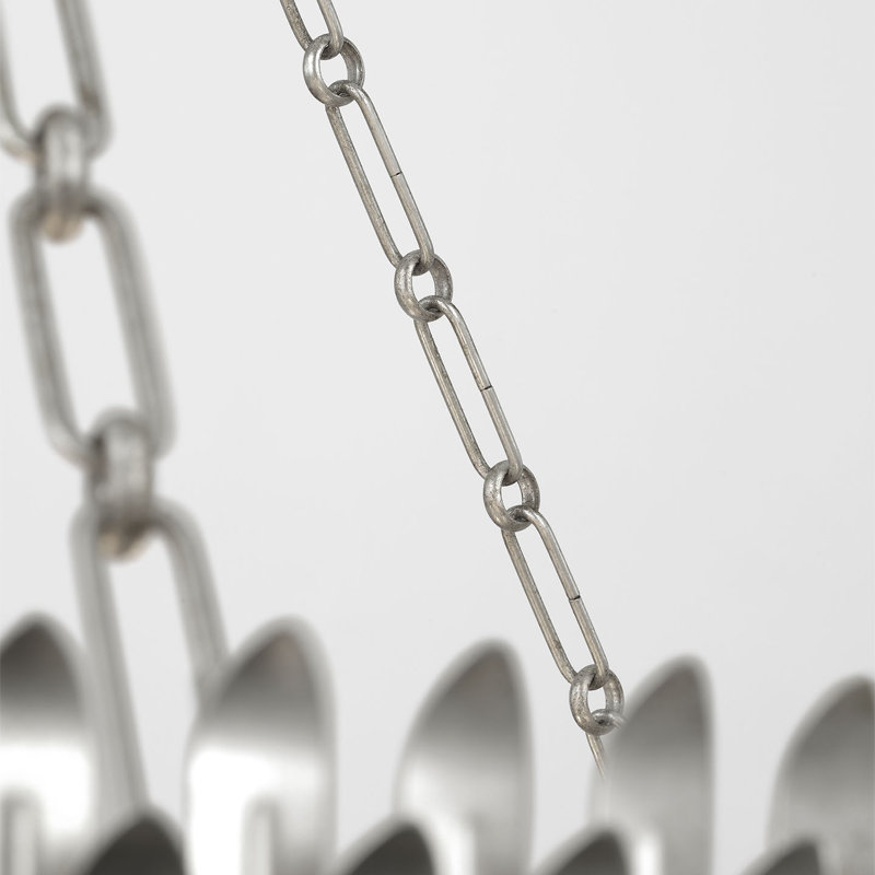Leslie 9 - Light Chandelier, Burnished Silver Leaf