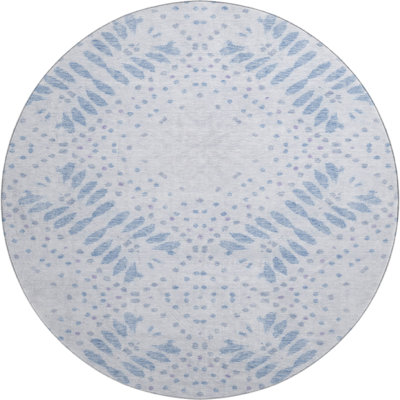 Premium Machine Washable Prisco Blue Rug