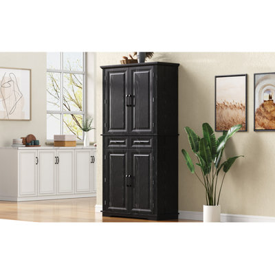 Tall Kitchen Pantry Cabinet with Pull Out Organizers
