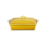 Le Creuset Stoneware Heritage Rectangular Covered Casserole, 4 Qt. - Nectar