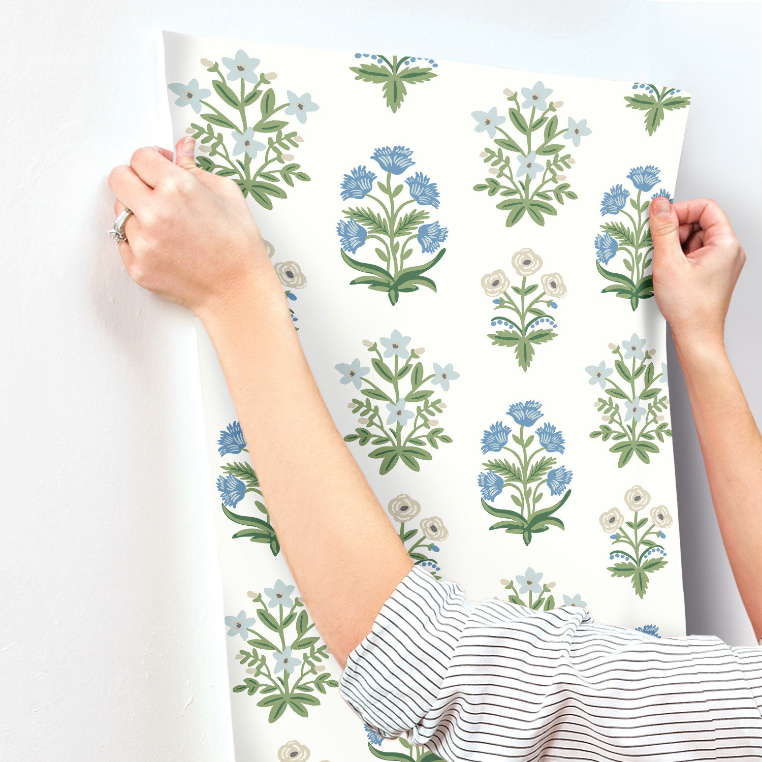 Mughal Wallpaper Double Roll, Indigo