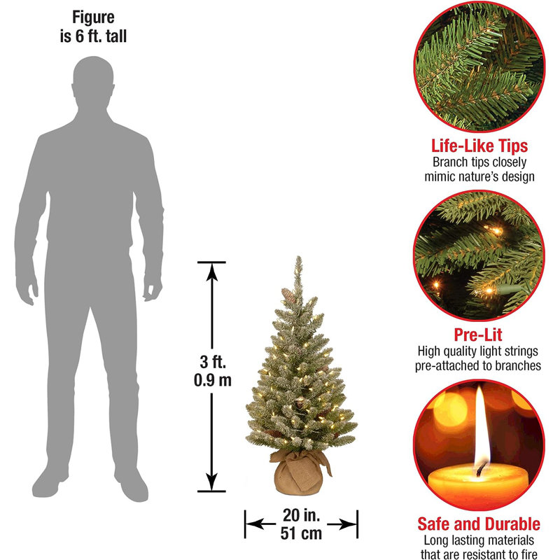 Arbre de Noël artificiel illuminé 36 pi Isamara - support inclus