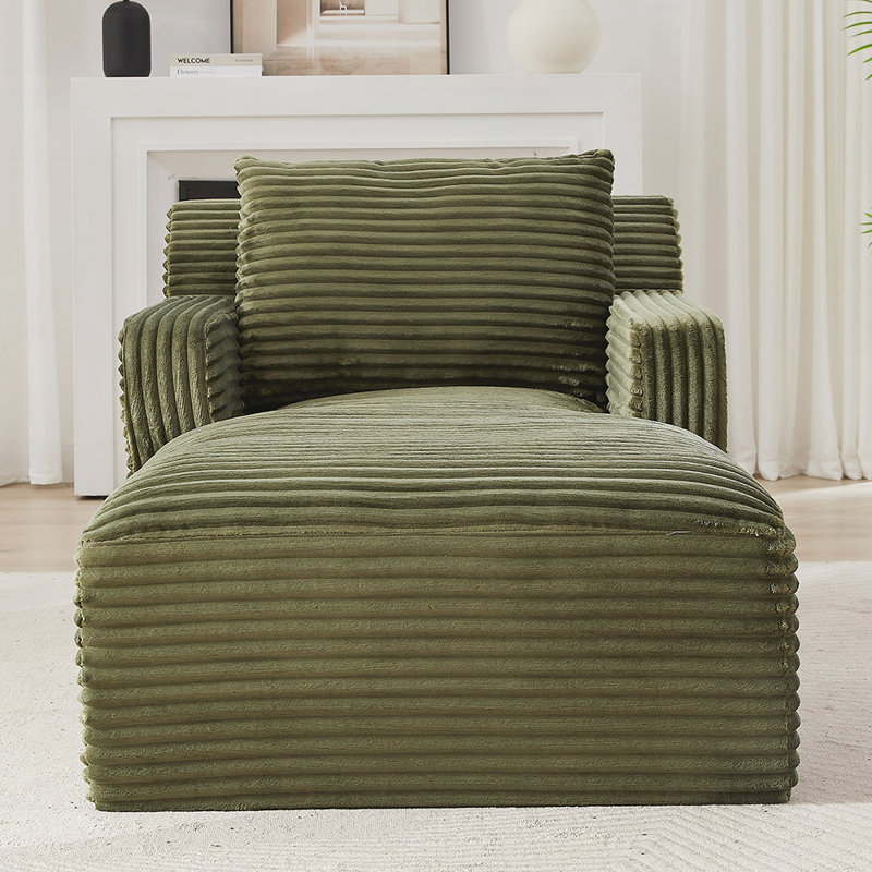 Méridienne intérieure simple, revêtement en velours côtelé moderne, aucun assemblage requis, canapé-lit confortable pour le salon, le bureau, l’appartement