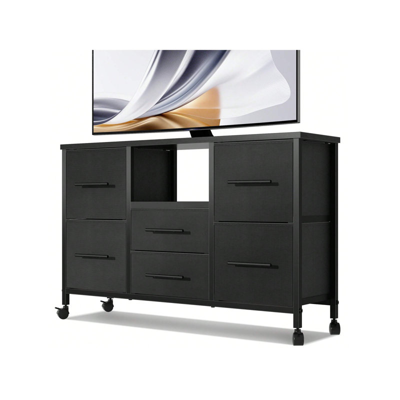 Talaisha 38.1cm W 6 - Drawer Chest of Drawers, Black