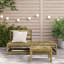Diane 140cm Wide Wood Patio Sofa