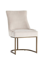 Florence Upholstered Dining Chair, Velvet Rustic Bronze