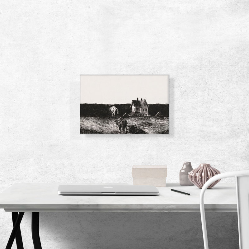 Paysage américain 1920 - impression, H 12 po x l 18 po x P 1,5 po