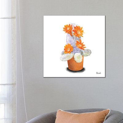 Cactus Flowers VI by Bannarot - Wrapped Canvas Print