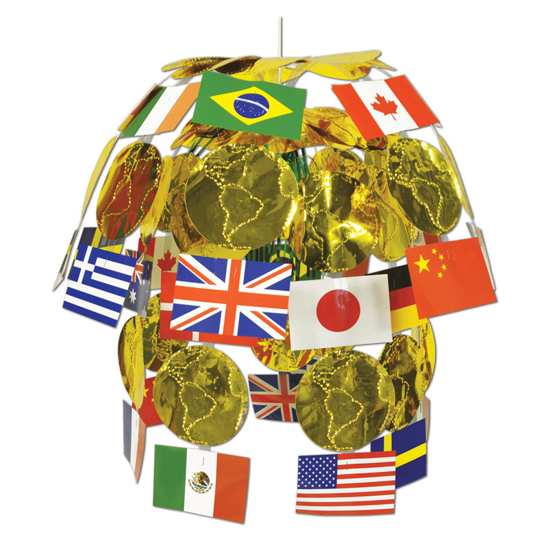 Drapeau international en cascade