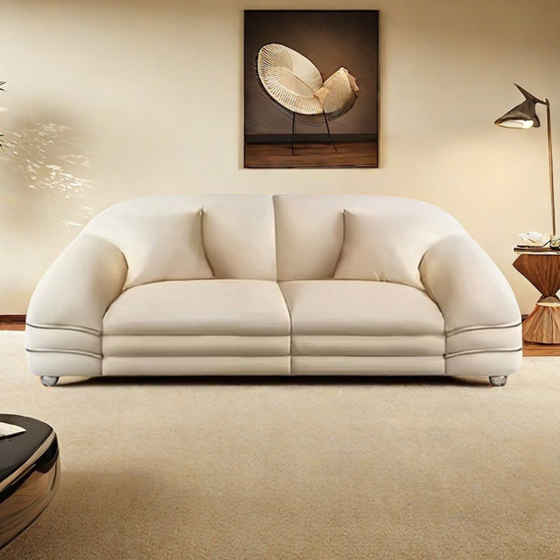 Modern simple network red tofu block sofa, 29.52" H x 70.86" W x 37.4" D