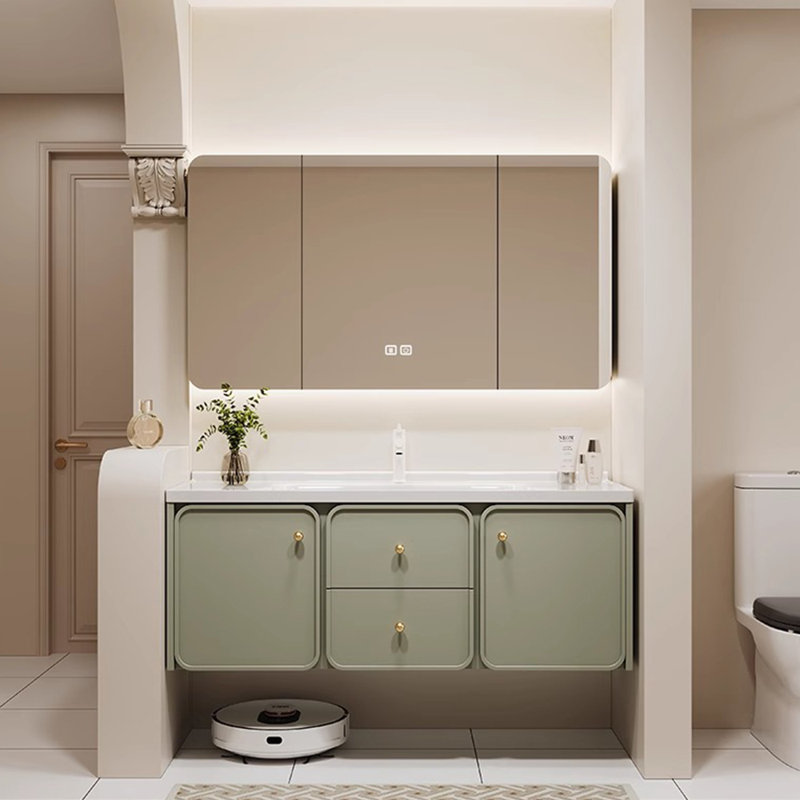 Armoire de salle de bain simple de style français, Vert