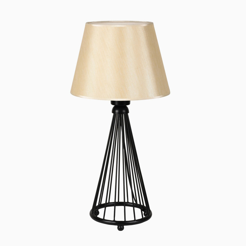 Lampe de table en métal Muhja, Beige