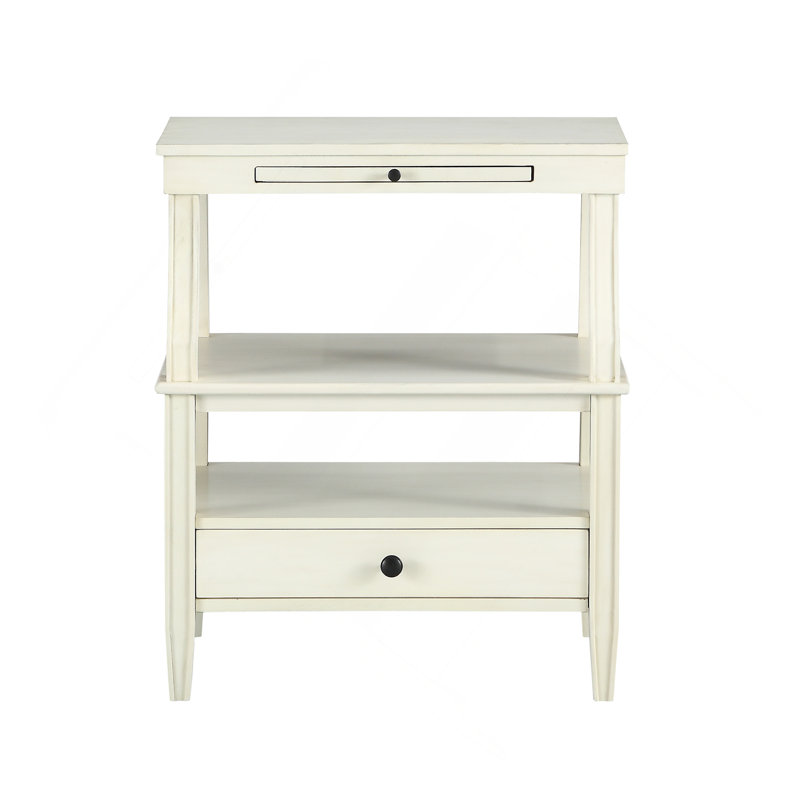 Newland Antique White Storage Nightstand, Antique White
